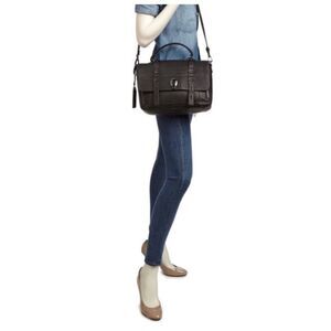 ✨VIA SPIGA "SASHA" BLACK AZTEC LEATHER BAG Messanger✨